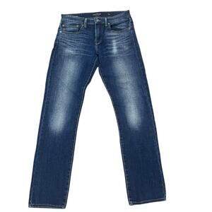 Lucky Brand 110 Skinny Jeans Mens Size 31/32  Dark Wash Faded Whiskered Denim
